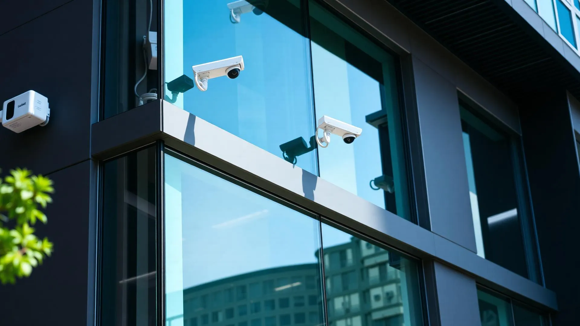 Commercial building with security cameras in Canada